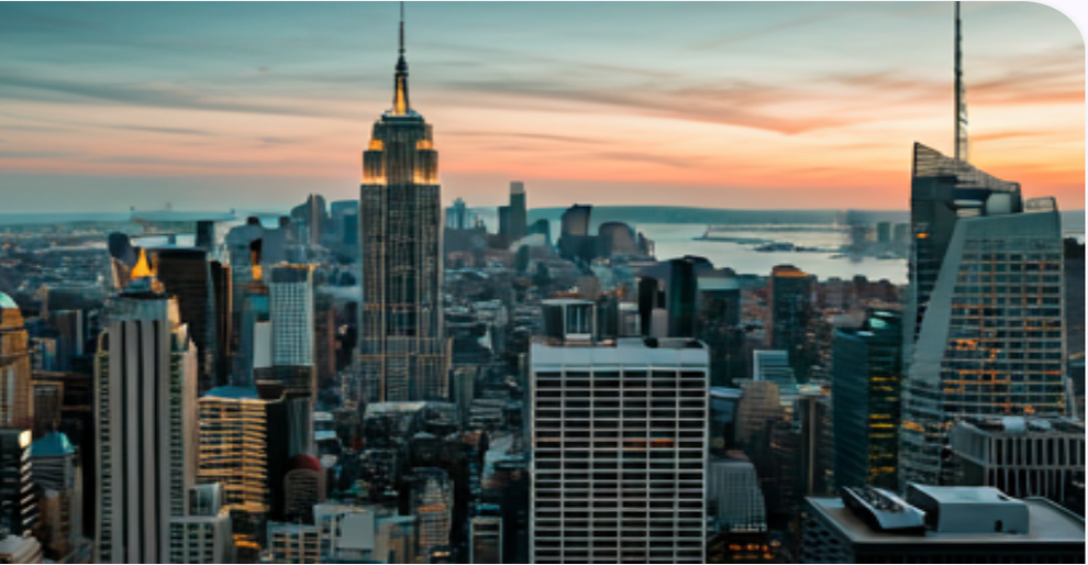 New York skyline for Amazon USA Empire